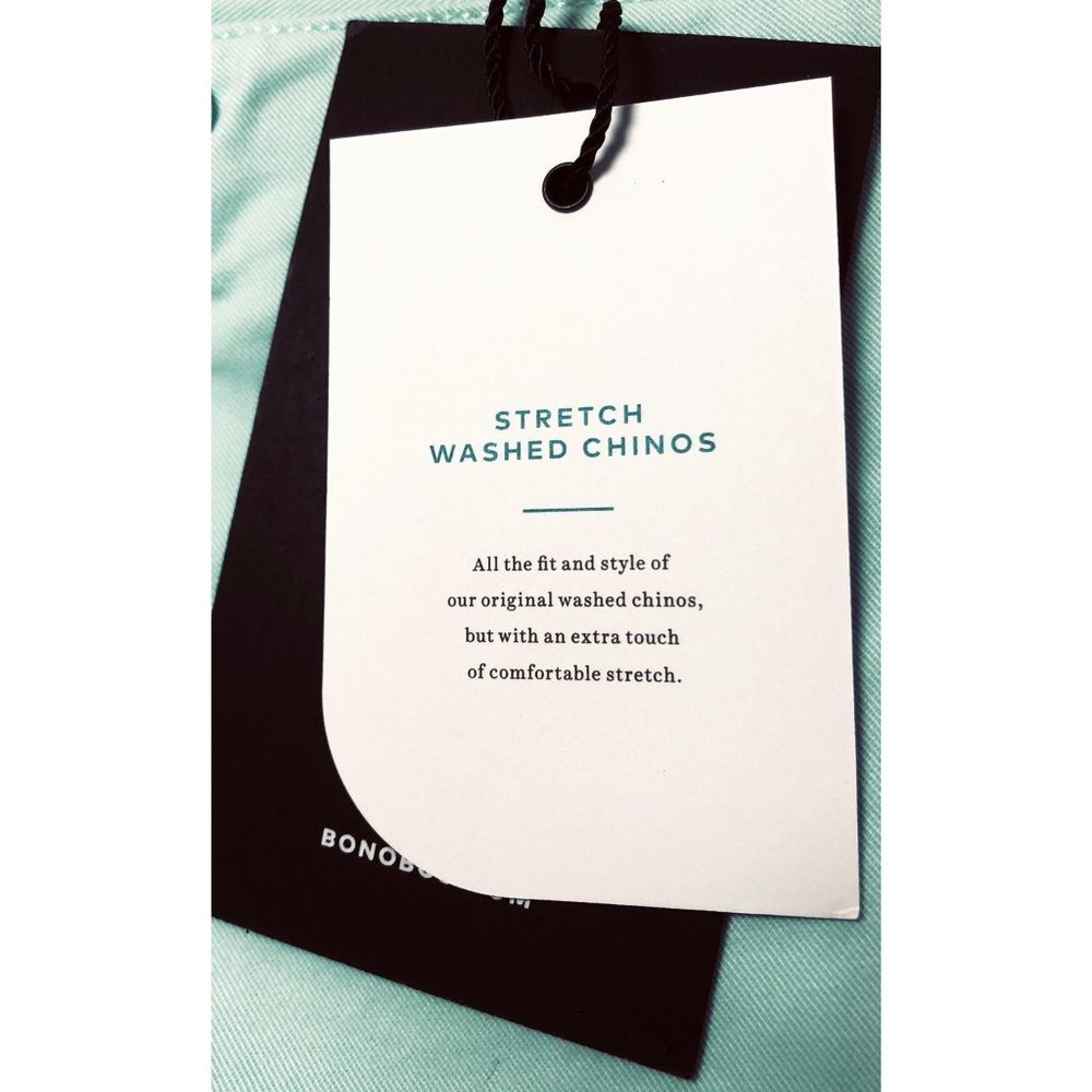 SOLd BONOBOS Mens Aqua Blue Stretch Washed Chino 7 inch Shorts Sz 31 NWT - Picture 12 of 13